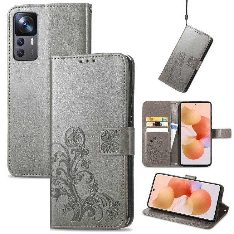Four-leaf Clasp Embossed Buckle Leather Phone Case, For Samsung Galaxy S23 5G, For Samsung Galaxy S23+ 5G, For Samsung Galaxy S23 Ultra 5G, For Sony Xperia 5 IV, For Xiaomi Redmi A1, For Xiaomi Redmi Note 11T, For Xiaomi 12T / Redmi K50 Ultra