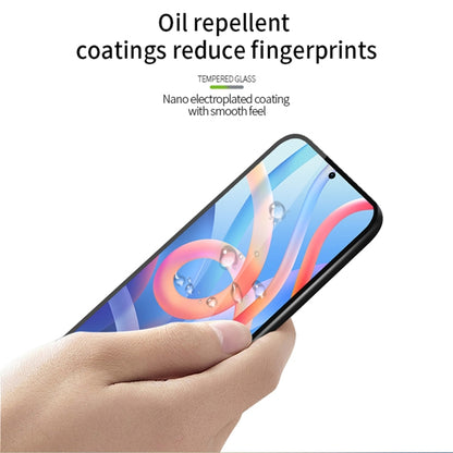 Tempered glass screen protector with oil-repellent, fingerprint-resistant coating