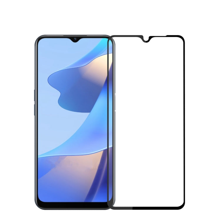 Full-screen tempered glass screen protector film with aligned device opening