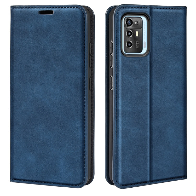 For ZTE Blade A72 5G Retro-skin  Magnetic Suction Leather Phone Case, For ZTE Blade A72 5G