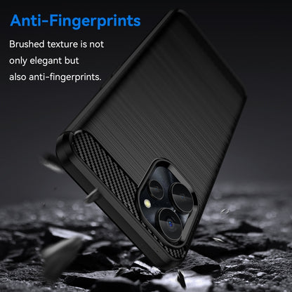 Brushed texture TPU phone case with anti-fingerprint finish, black