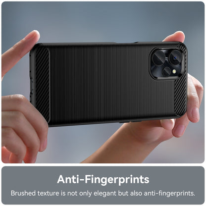 Brushed texture TPU phone case with anti-fingerprint finish, black