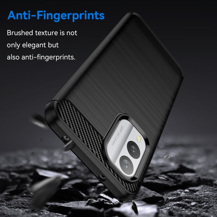 For Nokia X30 5G Brushed Texture Carbon Fiber TPU Phone Case, For Nokia X30 5G