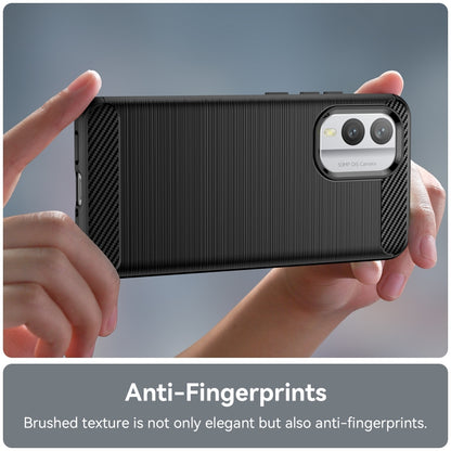 For Nokia X30 5G Brushed Texture Carbon Fiber TPU Phone Case, For Nokia X30 5G