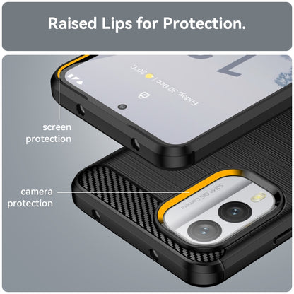 For Nokia X30 5G Brushed Texture Carbon Fiber TPU Phone Case, For Nokia X30 5G