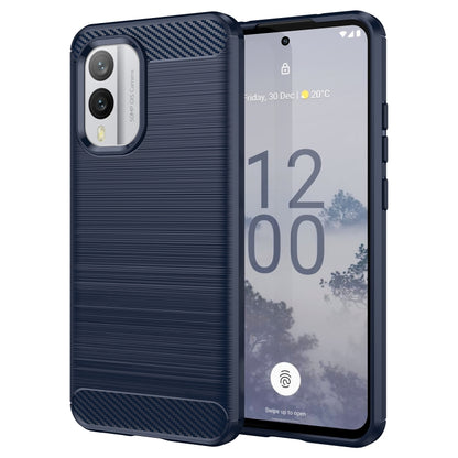 For Nokia X30 5G Brushed Texture Carbon Fiber TPU Phone Case, For Nokia X30 5G