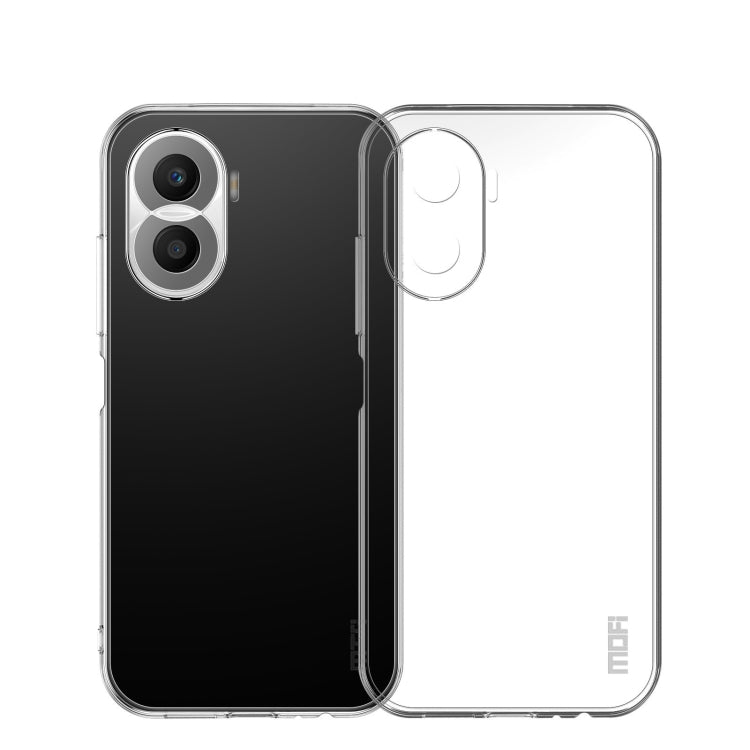 Transparent TPU phone case with camera cutouts and raised edges for screen and lenses