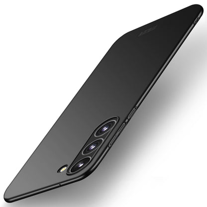 Black ultra-thin hard phone case with raised camera cutouts and slim side buttons.