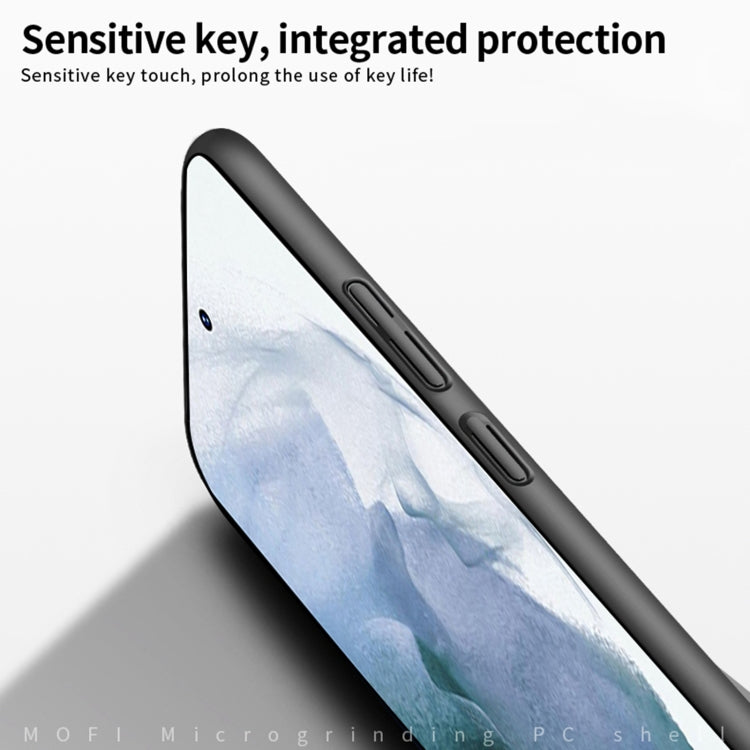 Black ultra-thin hard phone case with side button openings and protective edge.