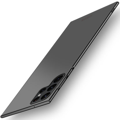 Black ultra-thin hard phone case with camera cutouts and slim side profile.