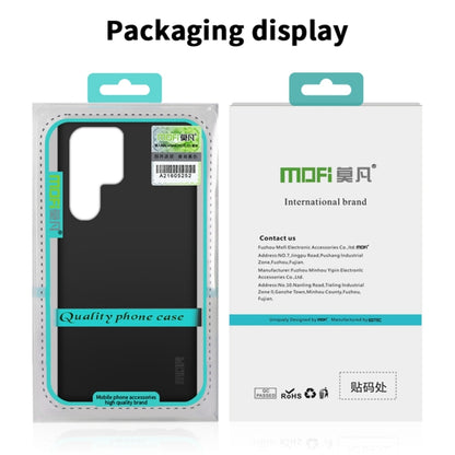 MOFI phone case package showing front and back case inserts in retail box
