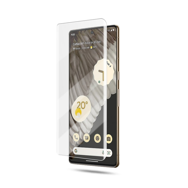 Tempered glass screen protector for Pixel 7 Pro with clear, full-screen fit