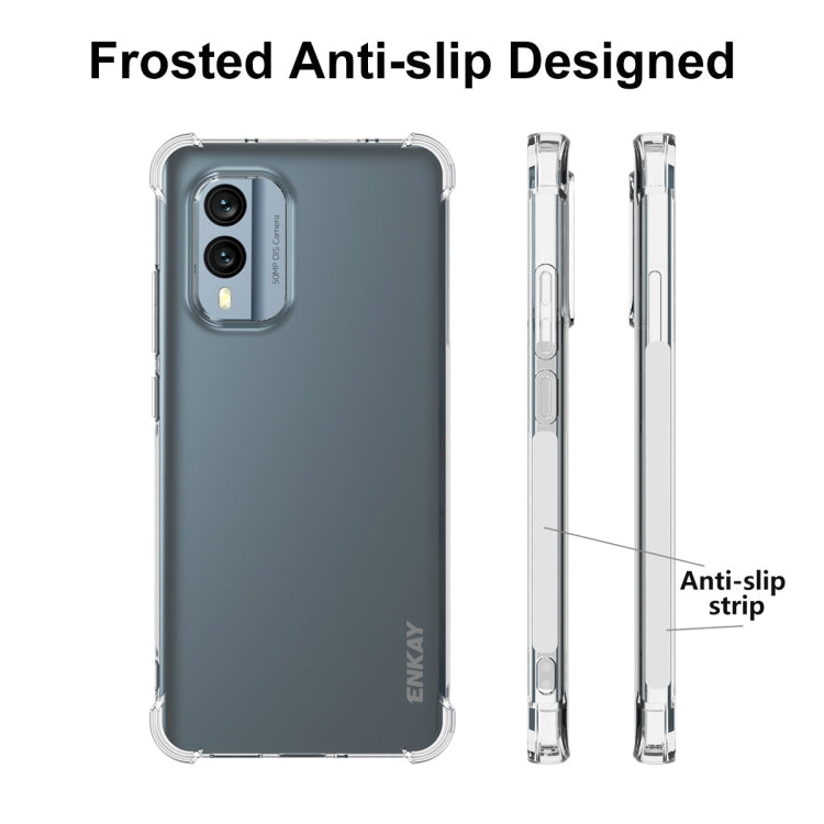 Frosted clear anti-slip TPU phone case, slim profile with camera cutout