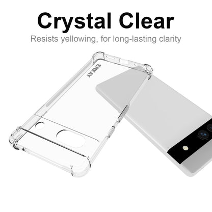 Crystal-clear TPU phone case for Google Pixel 7A by ENKAY, long-lasting clarity