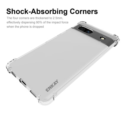 TPU phone case for Google Pixel 7A with shock-absorbing corners, ENKAY