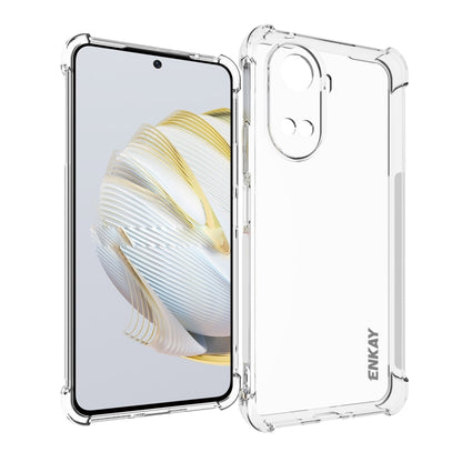 Clear TPU shockproof phone case with camera cutout and raised edge protection