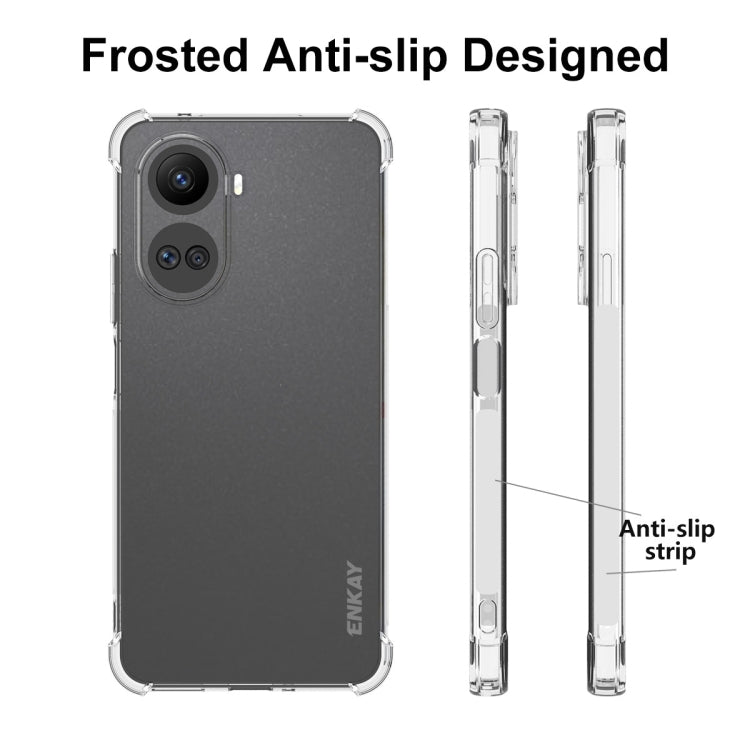 Clear TPU phone case with frosted anti-slip back and side grip protection