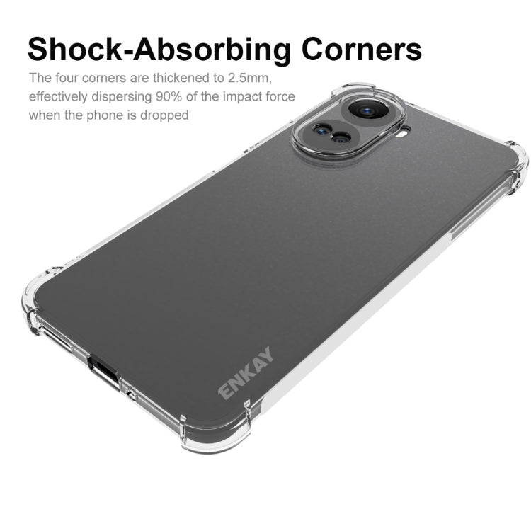 Clear TPU phone case with shock-absorbing corners and camera protection