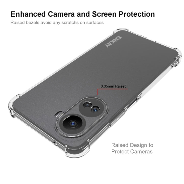 Clear TPU phone case with raised camera and screen bezel protection