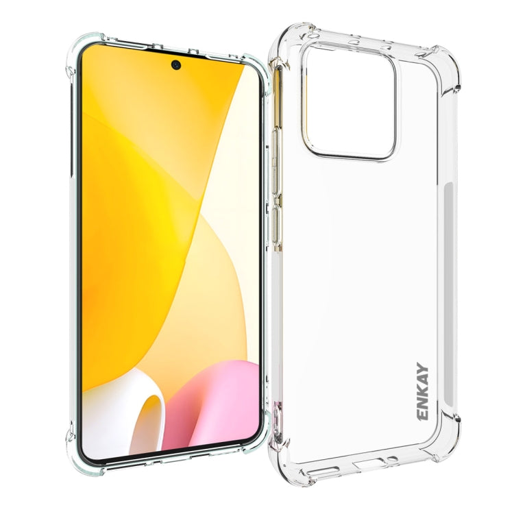ENKAY clear TPU shockproof phone case with raised screen and camera openings