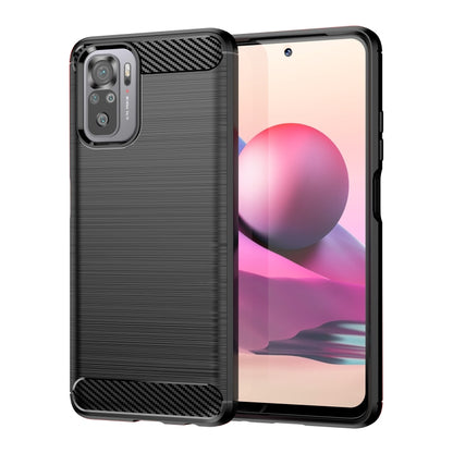 For Xiaomi Poco M5s Brushed Texture Carbon Fiber TPU Phone Case, For Xiaomi Poco M5s