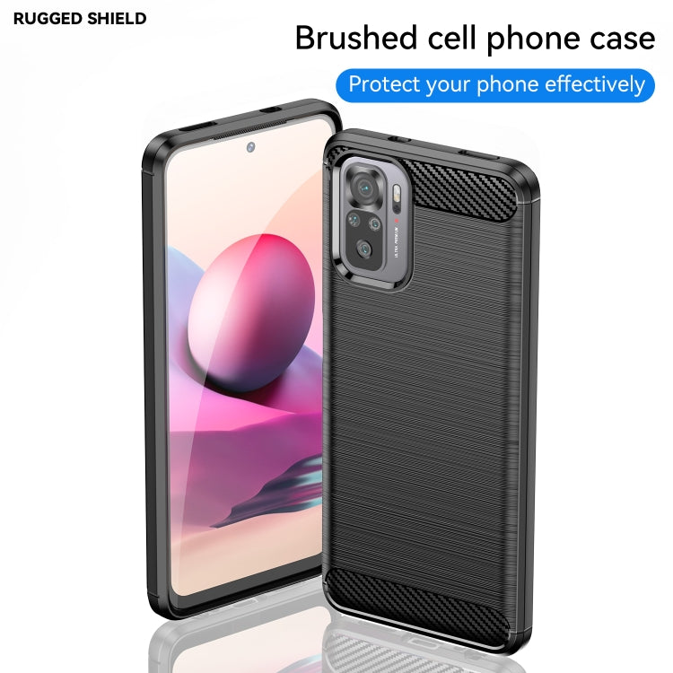 For Xiaomi Poco M5s Brushed Texture Carbon Fiber TPU Phone Case, For Xiaomi Poco M5s