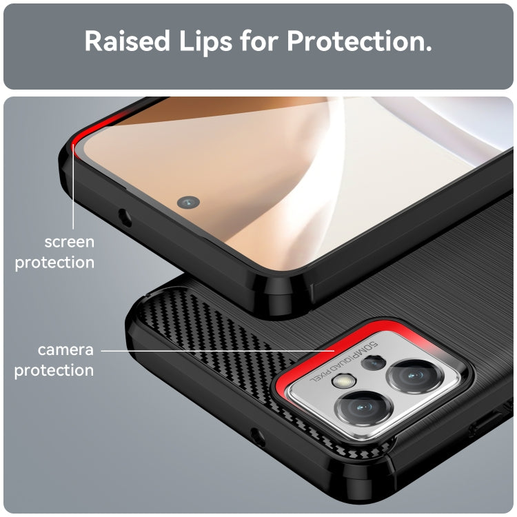 Black TPU phone case with raised screen and camera protection edges, corner view