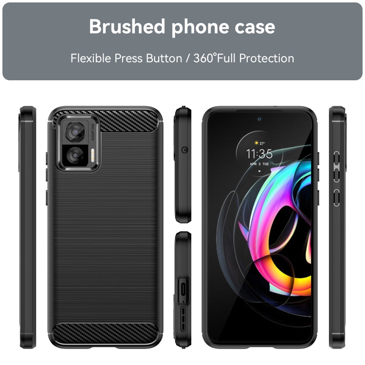Brushed texture TPU phone case with cutouts and side buttons, black