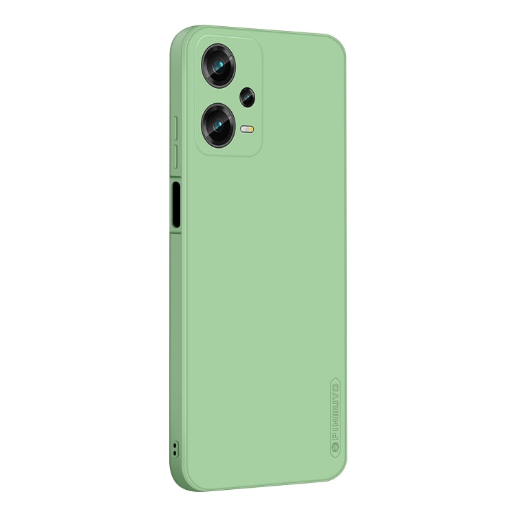 Green liquid silicone TPU phone case back cover with dual camera cutouts