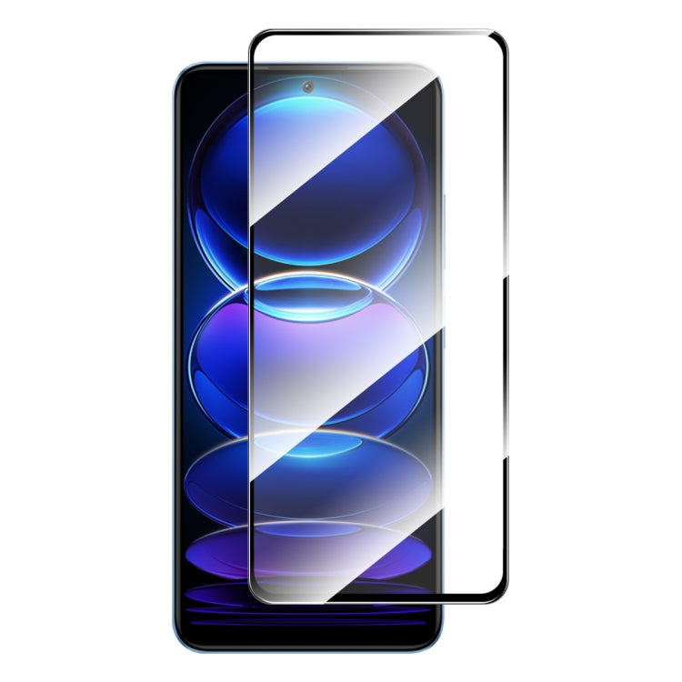 Full-coverage tempered glass screen protector for Redmi Note 12, clear 2.5D edges