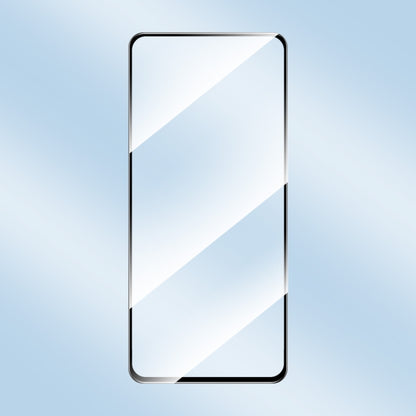 Clear 2.5D tempered glass screen protector for phone display, full-coverage