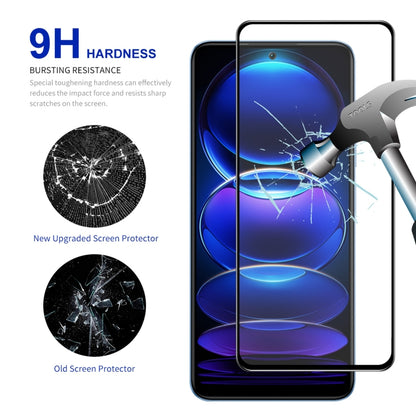 Tempered glass screen protector for Redmi Note 12 with full adhesive coverage