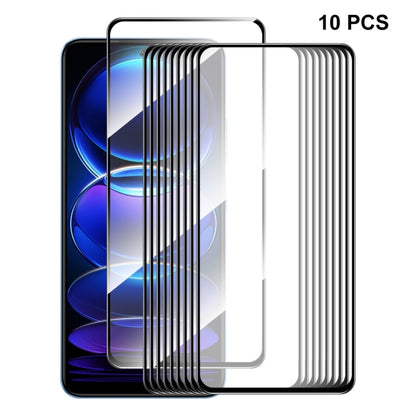 10-pack full-coverage tempered glass screen protectors for Redmi Note 12, clear 2.5D