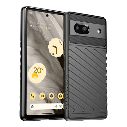 Shockproof TPU phone case, black textured back with camera cutout and side grips