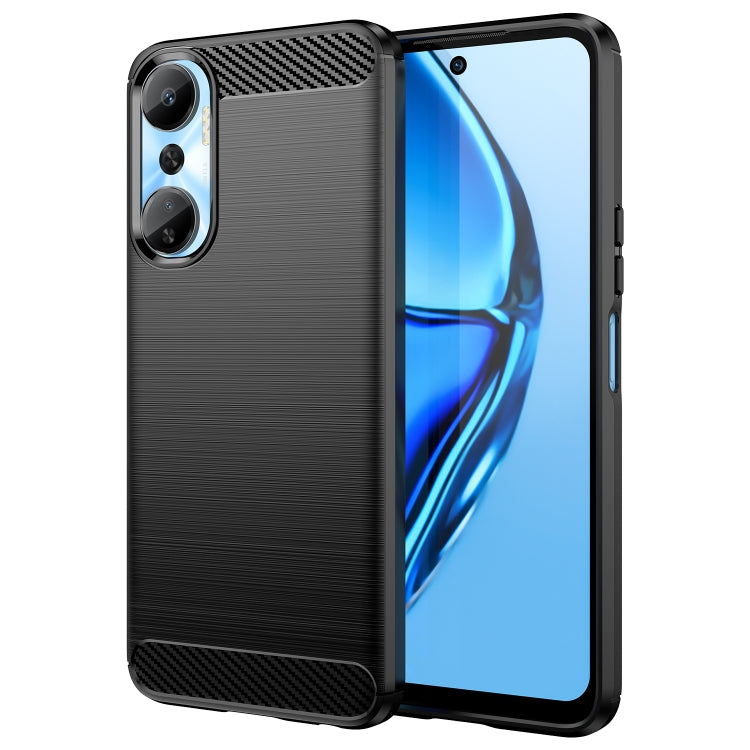 Brushed Texture Carbon Fiber TPU Phone Case, For Infinix Hot 20, For Infinix Hot 20 Play