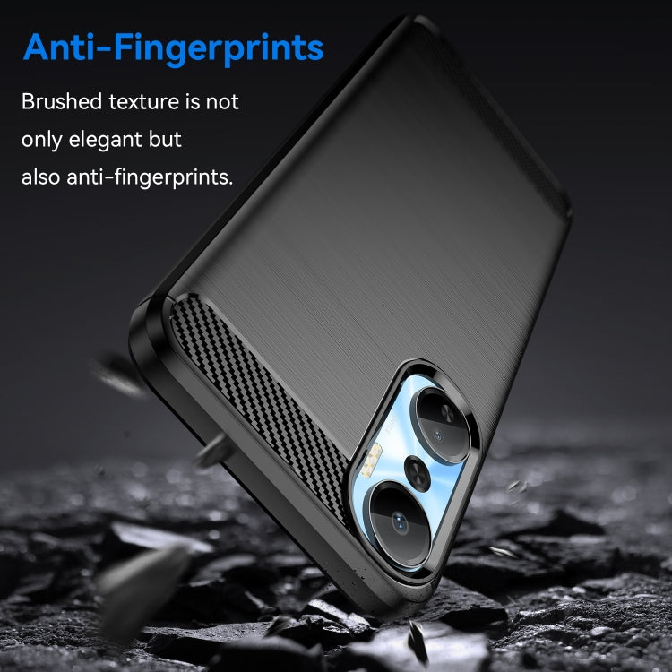 Brushed Texture Carbon Fiber TPU Phone Case, For Infinix Hot 20, For Infinix Hot 20 Play