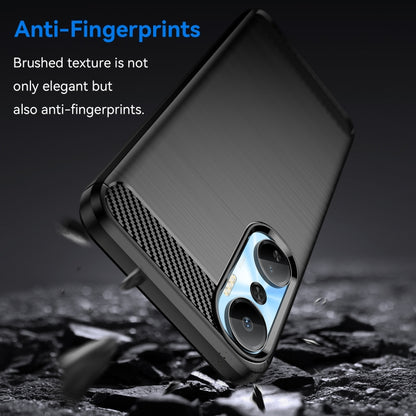Brushed Texture Carbon Fiber TPU Phone Case, For Infinix Hot 20, For Infinix Hot 20 Play