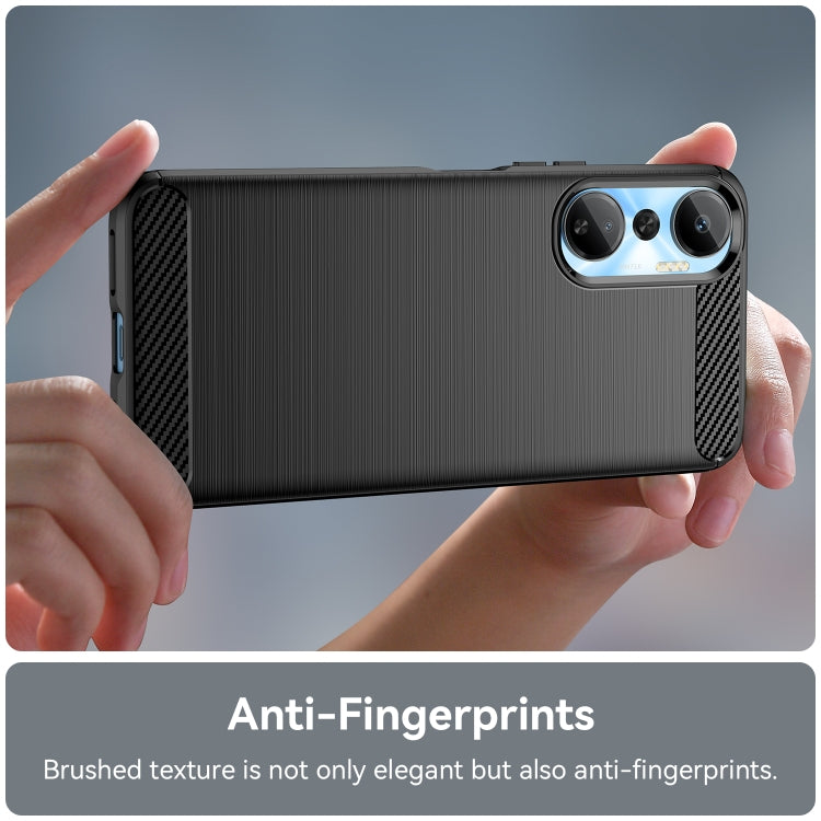 Brushed Texture Carbon Fiber TPU Phone Case, For Infinix Hot 20, For Infinix Hot 20 Play