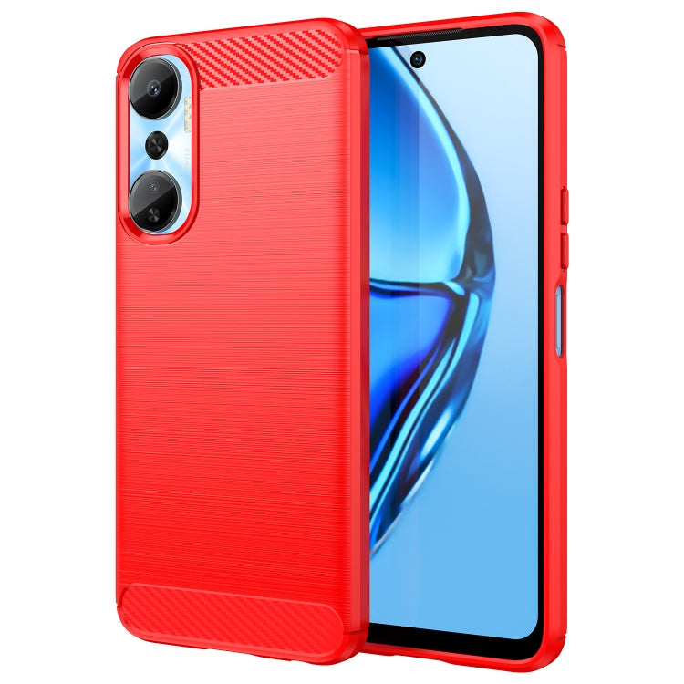 Brushed Texture Carbon Fiber TPU Phone Case, For Infinix Hot 20, For Infinix Hot 20 Play