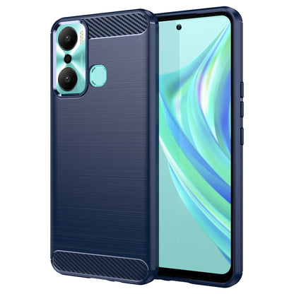 Brushed Texture Carbon Fiber TPU Phone Case, For Infinix Hot 20, For Infinix Hot 20 Play