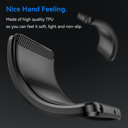For Infinix Hot 20i Brushed Texture Carbon Fiber TPU Phone Case, For Infinix Hot 20i