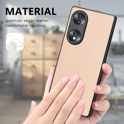 Peach vegan leather phone case with dual camera openings and slim edges