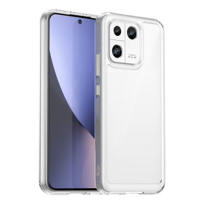 Transparent grey acrylic TPU phone case with camera cutout