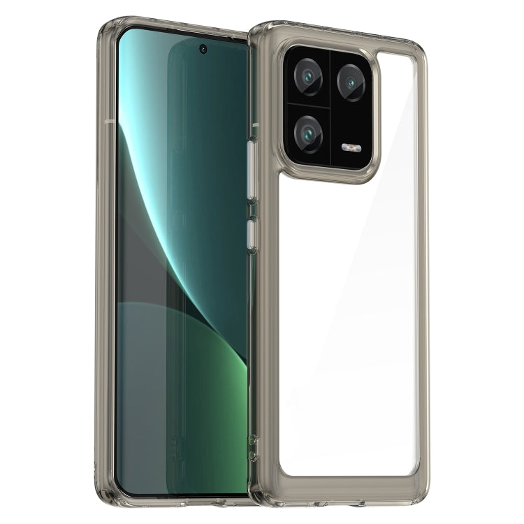 Transparent acrylic TPU phone case with raised camera protection