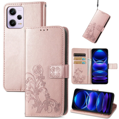 Rose gold leather flip phone case with embossed floral design and card slots