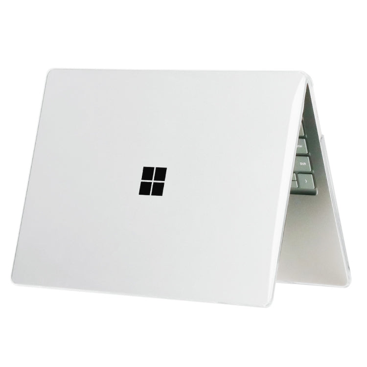 Transparent hard laptop case for Surface Laptop Go, clear lid and raised edge protection