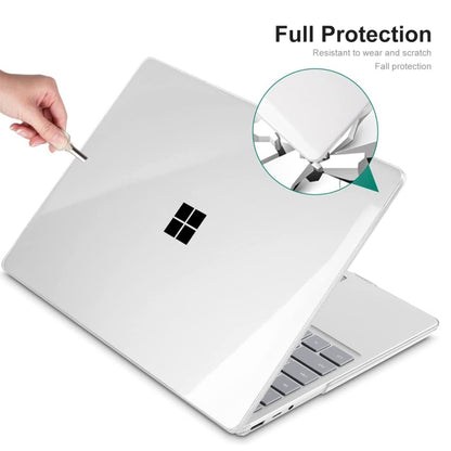 Transparent hard laptop case for Surface Laptop Go, full protection with shock-guard corners