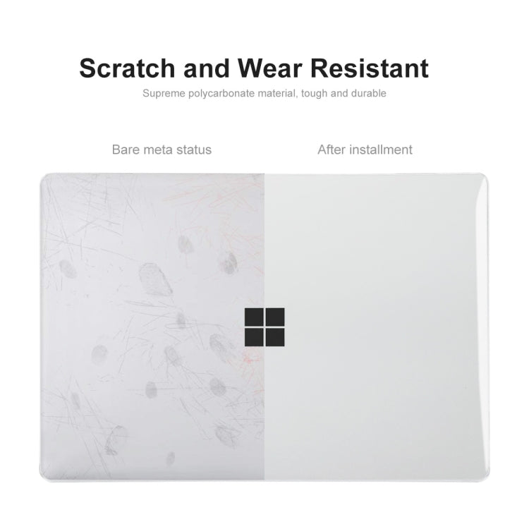Transparent hard laptop case with scratch-resistant clear finish for Surface