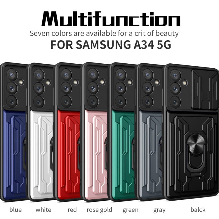 Sliding Camshield Card Phone Case, For Samsung Galaxy A34 5G, For Motorola Moto Edge 30 Neo