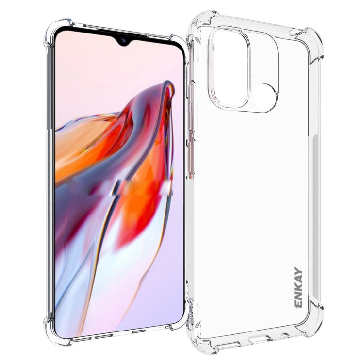 Clear TPU shockproof phone case with raised edge for Redmi 12C 4G